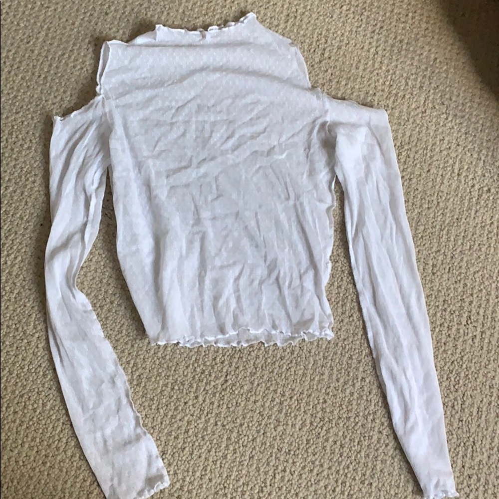 URBAN OUTFITTERS OFF THE SHOULDER SHEER TOP